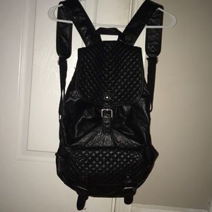 Aeropostale Black Leather Backpack